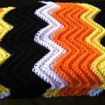 Halloween Crocheted Baby Blanket - Ripple Afghan